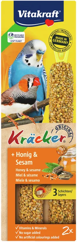 Vitakraft Kräcker® Honig/Sesam Sittiche 2 Stück Nur Heute